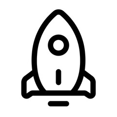 Rocket Line Icon