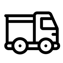 Toy Truck Line Icon