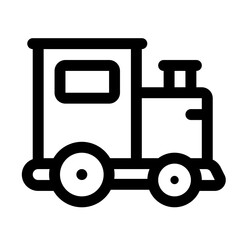 Toy Train Line Icon