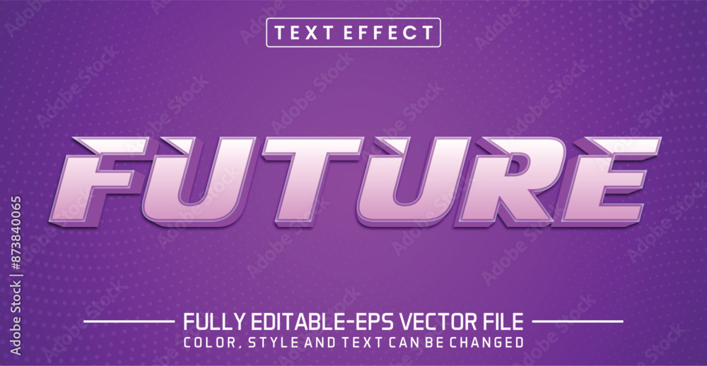 Poster future font text effect editable