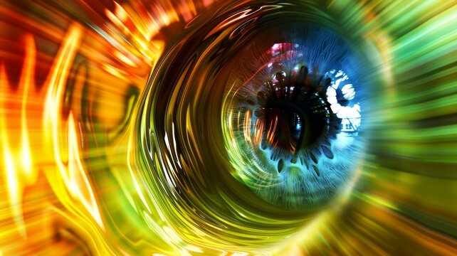 Abstract background of a human eye. DMT or LSD. Close up macro. psychedelic divine cosmic trippy godly spiritual psionic entity. Expanded Consciousness. Abstract Psychedelic Art