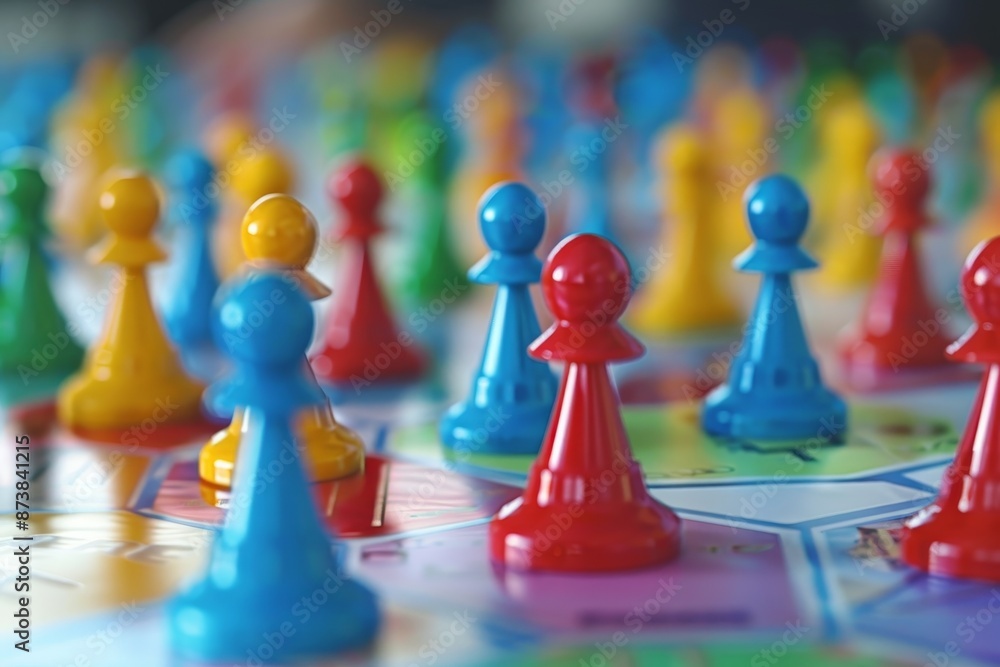 Poster intense chess game close up shot, analyze data from previous campaigns to identify successful tactic