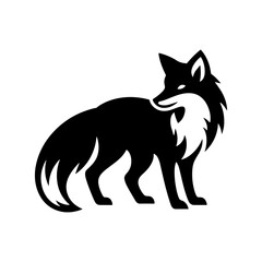 Minimalist Fox Silhouette - Fox Vector  Design - Fox Illustration.