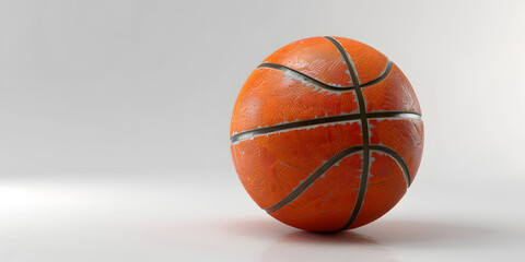 Fototapeta premium A basketball with a black stripe and orange and black dots
