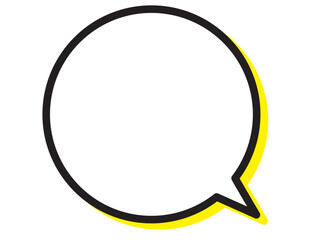 Fototapeta premium シンプルで使いやすい黒い線の吹き出し