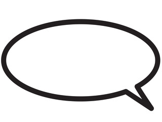 シンプルで使いやすい黒い線の吹き出し