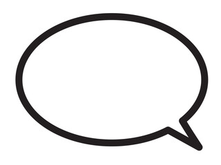 シンプルで使いやすい黒い線の吹き出し