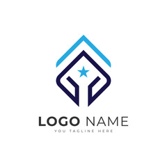 Illustration of graphic Vector design elements for your business corporate company logo, abstract colorful. Modern logotipe, business company corporate design