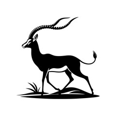 Gazelle Silhouette - Minimalist Gazelle Vector - Gazelle Illustration.