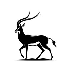 Gazelle Silhouette - Minimalist Gazelle Vector - Gazelle Illustration.