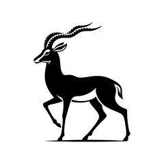 Gazelle Silhouette - Minimalist Gazelle Vector - Gazelle Illustration.