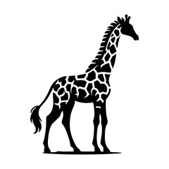 Giraffe Silhouette - Giraffe Vector art - Minimalist Giraffe Design - Giraffe Illustration.