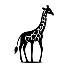 Obraz premium Giraffe Silhouette - Giraffe Vector art - Minimalist Giraffe Design - Giraffe Illustration.