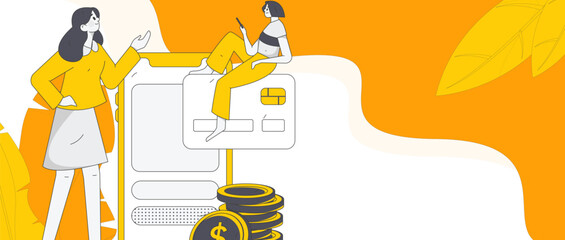 Online shopping payment security character flat vector concept operation hand drawn illustration
