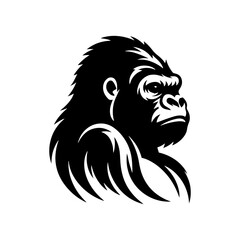 Minimalist Gorilla Vector - Gorilla Silhouette - Illustration Of Gorilla.