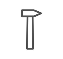 Construction and repair icon outline and linear vector.	
