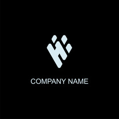 Fototapeta premium Luxury, Abstract, Modern, Conceptual, Geometric Monogram Letter H And I Business Company Initial Logo Template Element