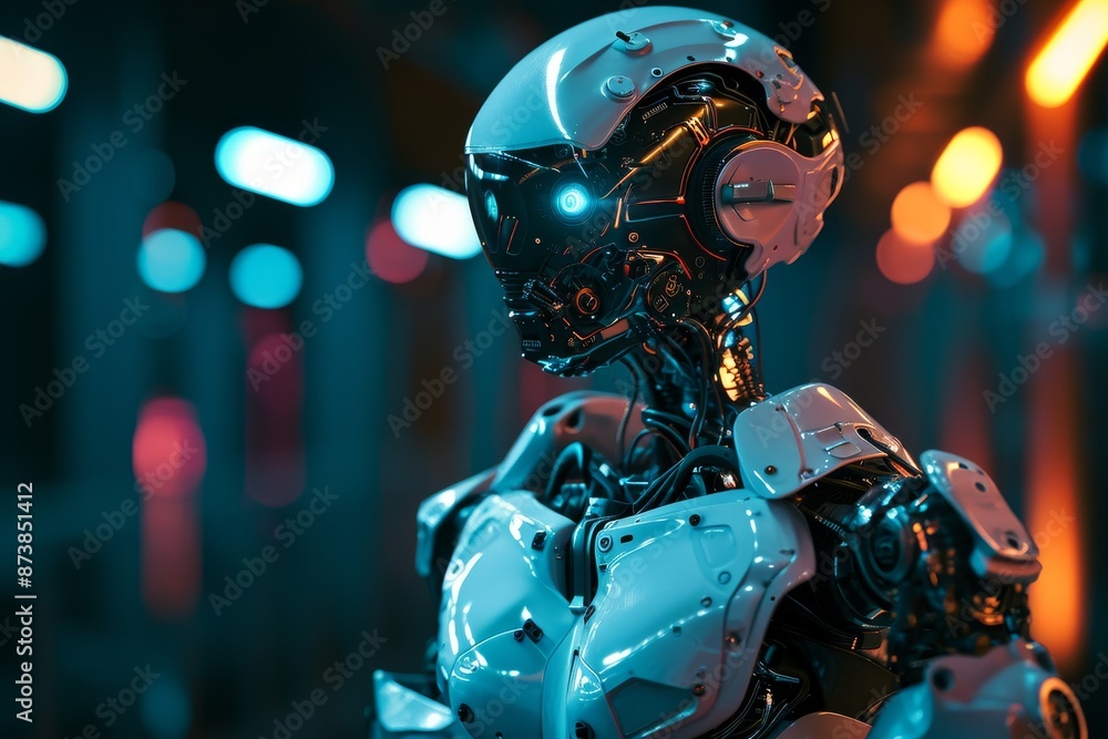 Poster an abstract digital brain with circuit patterns, representing the cutting-edge technology of ai, fut