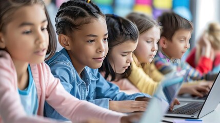 Children Learning with Technology in Classroom Setting