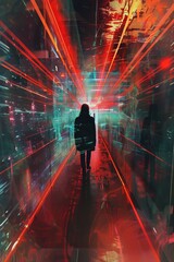 future, lights, perspective center point 