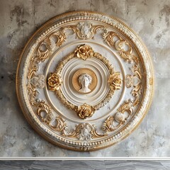 Baroque, barocco ornate marble ceiling non linear reformation design. elaborate ceiling with intricate accents depicting classic elegance and architectural beauty