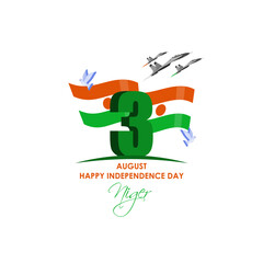 Vector illustration of Niger Independence Day social media feed template