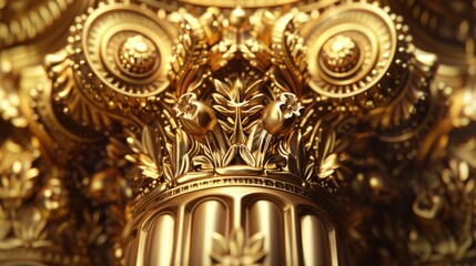 Fototapeta premium Baroque, barocco ornate marble ceiling non linear reformation design. elaborate ceiling with intricate accents depicting classic elegance and architectural beauty