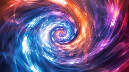 Obraz premium colorful swirling spinning speed of light trails abstract for background, future of colors moving extreme visual effect colorful vibrant.