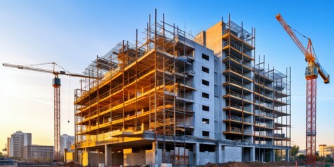 Construction Site with Cranes