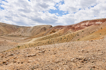 Landscape of mountains, Mountain Altai. Tourist location. Mars 