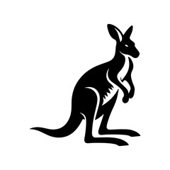 Kangaroo Vector Design - Minimalist Kangaroo Silhouette - Kangaroo Illustration.