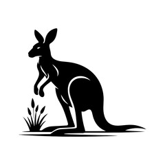 Kangaroo Vector Design - Minimalist Kangaroo Silhouette - Kangaroo Illustration.
