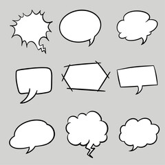 speech bubble collection set