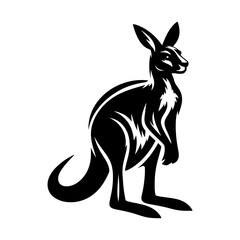Kangaroo Vector Design - Minimalist Kangaroo Silhouette - Kangaroo Illustration.