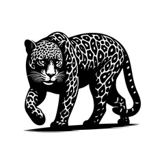 Wildlife Design - Minimalist Leopard Vector Silhouette - Leopard Illustration - Leopard Vector art.