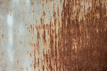 Texture of an old metal surface with rust