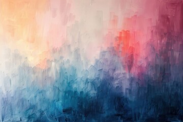 Minimalist abstract painting with pastel colors.