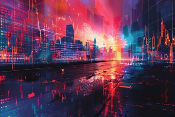 Obraz premium Stock market ticker displaying soaring numbers.