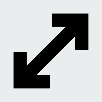 Resize symbol. Simple arrow icon. Easy editable vector design.