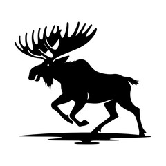 Moose Vector Silhouette - Minimalist Moose Vector art - Moose Illustration.