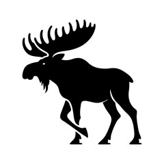 Moose Vector Silhouette - Minimalist Moose Vector art - Moose Illustration.