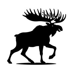 Moose Vector Silhouette - Minimalist Moose Vector art - Moose Illustration.