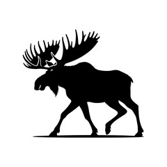 Moose Vector Silhouette - Minimalist Moose Vector art - Moose Illustration.