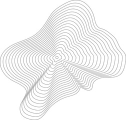 Circle white liquid shape with blend line. Technology concept design