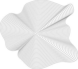 Circle white liquid shape with blend line. Technology concept design