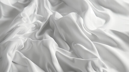 Obraz premium highly detailed plain white cloth with flowing folds and intricate textures in a clean and minimalistic setting