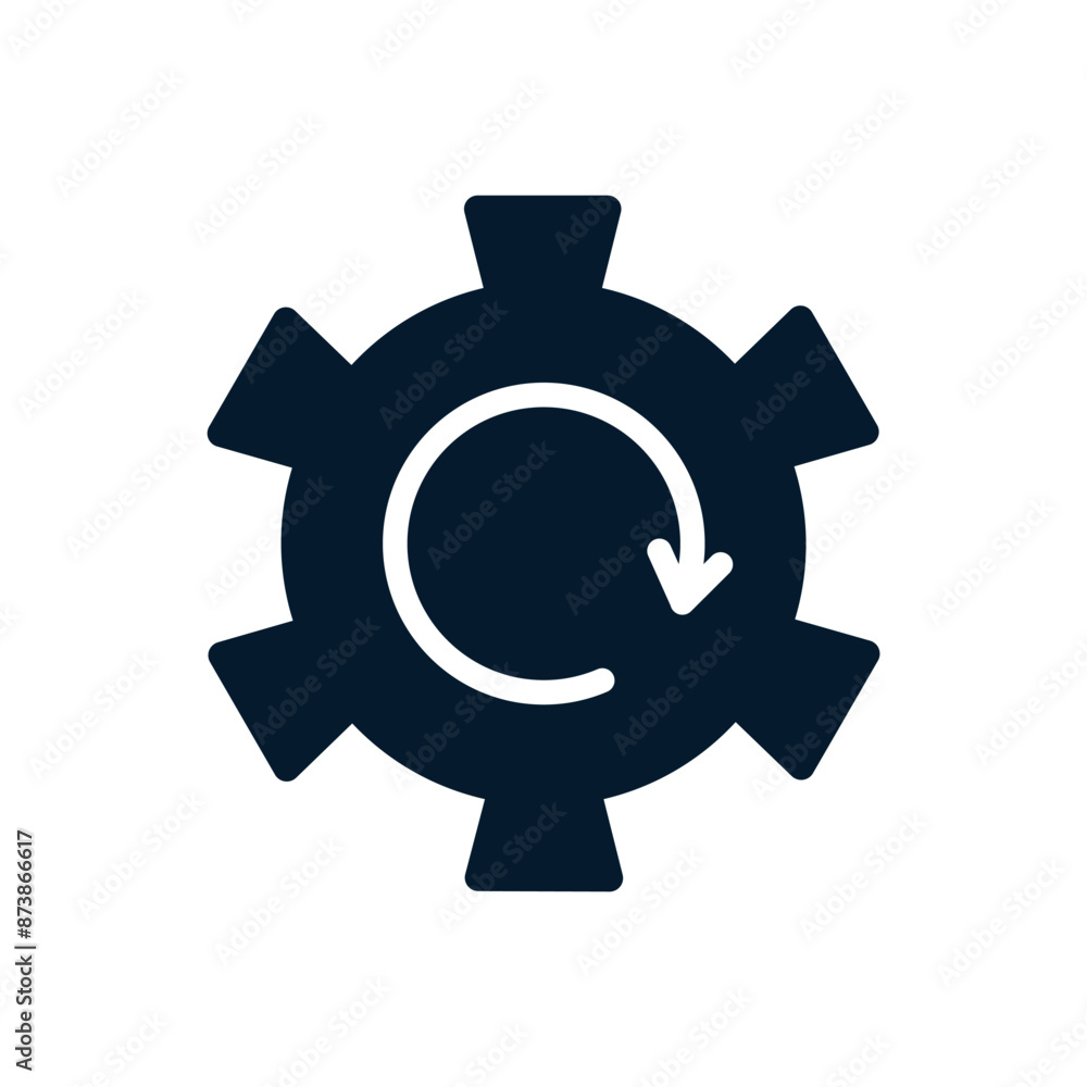 Poster activation process concept. vector linear icon isolated on white background.