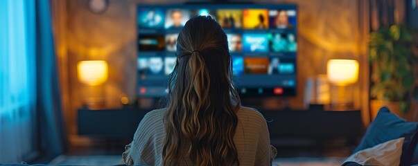Craft an ad for a video on demand service, highlighting the use of a TV for streaming movies and shows