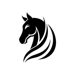 Horsehead silhouette vector illustration