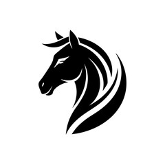 Horsehead silhouette vector illustration